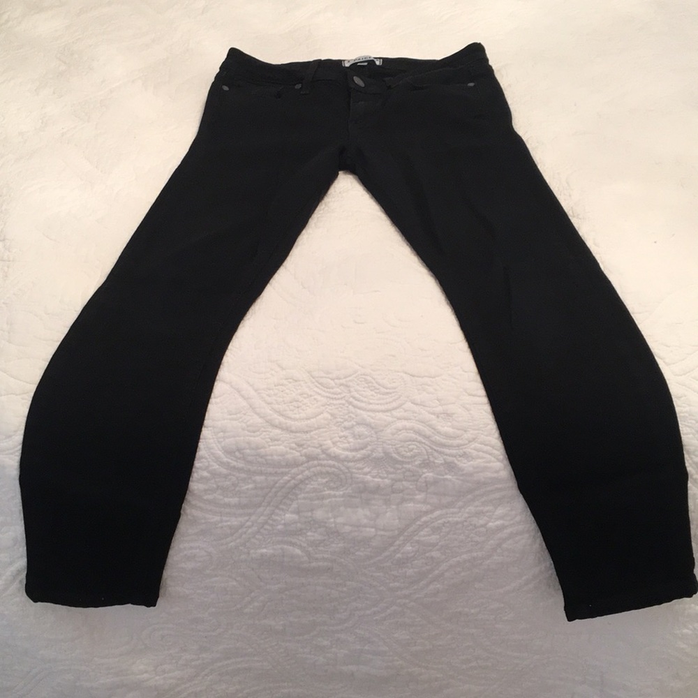 PAIGE black denim crop jeans size 26 - Picture 4 of 5